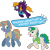 Size: 1920x1907 | Tagged: safe, artist:alexdti, oc, oc only, oc:brainstorm (alexdti), oc:purple creativity, oc:star logic, pegasus, pony, unicorn, horn, pegasus oc, simple background, transparent background, unicorn oc, winter wrap up vest