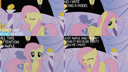 Size: 4400x2475 | Tagged: safe, edit, edited screencap, editor:quoterific, screencap, fluttershy, g4, green isn't your color, my little pony: friendship is magic, solo