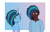 Size: 2800x1800 | Tagged: safe, artist:briarlight, misty brightdawn, human, pony, unicorn, g5, clothes, colored fetlocks, cornrows, cute, cutie mark on clothes, dark skin, duo, female, freckles, green eyes, human ponidox, humanized, mare, mistybetes, sad, self paradox, self ponidox, simple background, transparent background