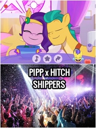 Size: 1500x1999 | Tagged: safe, edit, edited screencap, screencap, hitch trailblazer, pipp petals, earth pony, pegasus, pony, a day in the life, g5, my little pony: tell your tale, spoiler:g5, spoiler:my little pony: tell your tale, female, male, mare, meme, ship:pitch, shipping, stallion, straight