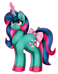 Size: 1280x1631 | Tagged: safe, artist:dazzlingmimi, fizzy, pony, unicorn, g1, bow, cute, fizzybetes, simple background, solo, tail, tail bow, transparent background