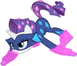 Size: 612x528 | Tagged: safe, edit, edited screencap, editor:pascalmulokozi2, screencap, radiance, rarity, pony, unicorn, g4, power ponies (episode), background removed, female, ice skates, ice skating, mare, not a vector, power ponies, simple background, solo, transparent background