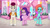 Size: 3072x1727 | Tagged: safe, screencap, jazz hooves, pipp petals, rocky riff, earth pony, pegasus, pony, a day in the life, g5, my little pony: tell your tale, spoiler:g5, spoiler:my little pony: tell your tale, female, front view, grin, high res, hoof heart, looking at you, male, mare, open mouth, open smile, pipp is short, smiling, stallion, trio, underhoof, waving, youtube link