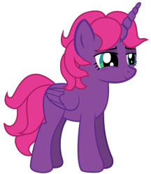 Size: 2040x2361 | Tagged: safe, artist:andrevus, oc, oc only, oc:pinkmane, alicorn, pony, g1, g4, alicorn oc, alternate hairstyle, bed hair, g1 to g4, generation leap, high res, horn, simple background, sleepy, solo, tired, transparent background, wings