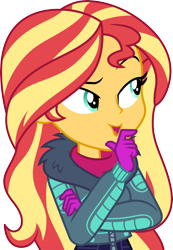 Size: 3000x4334 | Tagged: safe, artist:cloudy glow, sunset shimmer, human, equestria girls, equestria girls series, g4, holidays unwrapped, spoiler:eqg series (season 2), solo, vector
