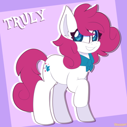 Size: 2000x2000 | Tagged: safe, artist:saveraedae, truly, g1, bandana, cute, female, high res, mare, raised hoof, solo