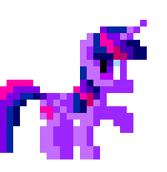 Size: 1237x1280 | Tagged: safe, artist:andromedasparkz, twilight sparkle, alicorn, pony, g4, female, mare, pixel art, simple background, solo, twilight sparkle (alicorn), white background