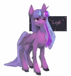 Size: 2850x3053 | Tagged: safe, artist:haku nichiya, twilight sparkle, alicorn, pony, g4, high res, simple background, solo, twilight sparkle (alicorn), white background
