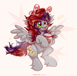 Size: 4443x4400 | Tagged: safe, artist:vanilla-chan, oc, oc only, oc:evening prose, pegasus, pony, abstract background, absurd resolution, belly, belly button, candy, candy cane, christmas, commission, cookie, cookie jar, ear fluff, female, fetlock tuft, food, freckles, hearth's warming, hearth's warming eve, holiday, jar, jewelry, mare, necklace, pearl necklace, solo, spread wings, wings, ych result
