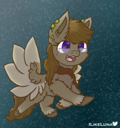 Size: 494x527 | Tagged: safe, artist:ilikeluna, oc, oc only, oc:cookie stamps, pegasus, pony, ear piercing, earring, glasses, jewelry, open mouth, piercing, snow, solo