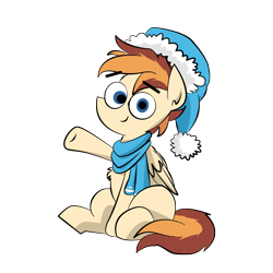 Size: 2000x2000 | Tagged: artist needed, source needed, safe, oc, oc only, oc:zpft, pegasus, pony, 2023 community collab, derpibooru community collaboration, chest fluff, clothes, hat, high res, male, scarf, simple background, socks, solo, transparent background, winter hat