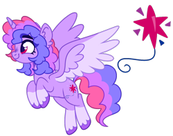 Size: 1010x795 | Tagged: safe, artist:twilightpriincess, oc, alicorn, pony, alicorn oc, female, horn, magical lesbian spawn, mare, offspring, parent:pinkie pie, parent:twilight sparkle, parents:twinkie, simple background, solo, transparent background, wings