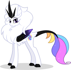 Size: 3187x3159 | Tagged: safe, artist:helenosprime, oc, oc only, oc:helenos, hybrid, pony, female, high res, long legs, mare, simple background, slender, solo, tall, thin, transparent background
