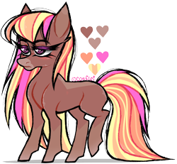 Size: 1262x1165 | Tagged: safe, artist:conflei, oc, oc only, earth pony, pony, earth pony oc, eyelashes, female, frown, heart, heart eyes, mare, simple background, solo, transparent background, wingding eyes