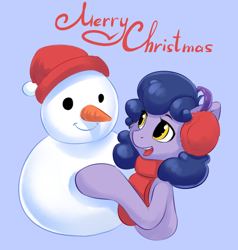 Size: 1900x1999 | Tagged: safe, artist:kittytitikitty, oc, oc only, pony, christmas, holiday, pony oc, snowman