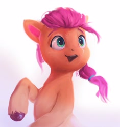 Size: 2965x3157 | Tagged: safe, artist:inkhooves, sunny starscout, earth pony, pony, g5, my little pony: a new generation, cute, female, high res, mare, open mouth, open smile, simple background, smiling, solo, sunnybetes, white background