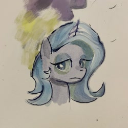 Size: 2268x2268 | Tagged: safe, artist:tulidewo, idw, radiant hope, pony, g4, bust, high res, solo, traditional art, watercolor painting