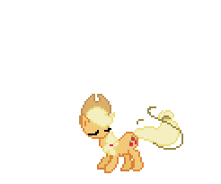 Size: 246x204 | Tagged: safe, artist:botchan-mlp, applejack, earth pony, pony, g4, 2013, animated, desktop ponies, female, gif, lasso, mare, old art, pixel art, prehensile tail, rope, simple background, solo, sprite, tail, transparent background