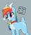 Size: 3394x3808 | Tagged: safe, artist:_ton618_, rainbow dash, deer, reindeer, g4, bell, bell collar, blushing, chest fluff, collar, cute, dashabetes, dialogue, high res, open mouth, open smile, reindeer dash, reindeerified, smiling, solo, species swap, speech bubble