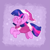 Size: 2873x2883 | Tagged: safe, artist:typhwosion, twilight sparkle, ambiguous race, pony, g4, ^^, christmas, clothes, eyes closed, hat, high res, holiday, open mouth, open smile, santa hat, smiling, solo, sparkles
