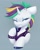 Size: 866x1074 | Tagged: safe, artist:melodylibris, rarity, pony, unicorn, g4, alternate hairstyle, female, gray background, grin, mare, monochrome, one eye closed, punk, raripunk, simple background, smiling, solo, wink