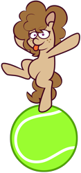 Size: 4032x8624 | Tagged: safe, artist:threetwotwo32232, oc, oc only, earth pony, pony, ball, earth pony oc, female, looking at you, mare, simple background, solo, tennis ball, transparent background