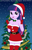 Size: 3848x6024 | Tagged: safe, artist:alandssparkle, twilight sparkle, human, equestria girls, g4, bare shoulders, breasts, busty twilight sparkle, christmas, christmas tree, cleavage, clothes, costume, cute, female, gloves, hat, holiday, looking at you, open mouth, open smile, santa costume, santa hat, sleeveless, smiling, socks, solo, strapless, stupid sexy twilight, thigh highs, tree, twilight sparkle (alicorn)