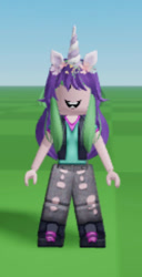 Size: 248x484 | Tagged: safe, starlight glimmer, equestria girls, g4, catalog avatar creator, grass, horn, roblox, sky, smiling