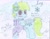 Size: 2189x1700 | Tagged: safe, artist:fliegerfausttop47, oc, oc only, oc:icy, pegasus, pony, belly fluff, blushing, butt fluff, cheek fluff, chest fluff, clothes, cutie mark, ear fluff, fluffy, green mane, headphones, hoodie, hoof fluff, hoofprints, leg fluff, looking at you, magenta eyes, mountain, mountain range, pegasus oc, reference sheet, signature, smiling, smiling at you, snow, snowflake, snowy, solo, traditional art