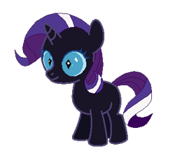 Size: 349x315 | Tagged: safe, artist:selenaede, artist:taionafan369, nightmare rarity, oc, oc:elssa, pony, unicorn, series:the chronicles of nyx, series:the next generation, series:the nyxian alliance, g4, base used, base:selenaede, diamond pupils, female, filly, foal, horn, next generation, offspring, parent:prince blueblood, parent:rarity, parents:rariblood, recolor, simple background, slit pupils, solo, transparent background, turquose iris, turquose sclera, unicorn oc