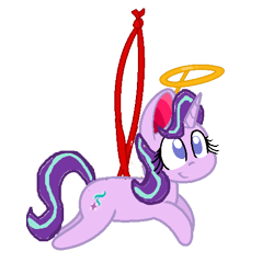 Size: 500x524 | Tagged: safe, artist:mlpfan3991, starlight glimmer, pony, unicorn, g4, christmas, halo, holiday, ornament, simple background, smiling, solo, transparent background