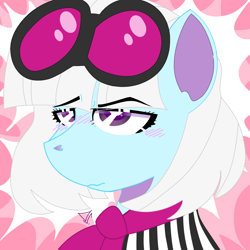 Size: 1500x1500 | Tagged: safe, artist:dsstoner, photo finish, earth pony, pony, g4, blushing, bust, female, portrait, solo