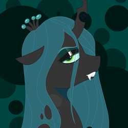 Size: 1500x1500 | Tagged: safe, artist:dsstoner, queen chrysalis, changeling, changeling queen, insect, g4, bust, female, portrait, side view, solo