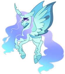 Size: 1040x1172 | Tagged: safe, artist:twilightpriincess, oc, changepony, hybrid, magical lesbian spawn, offspring, parent:princess celestia, parent:queen chrysalis, parents:chryslestia, simple background, solo, transparent background