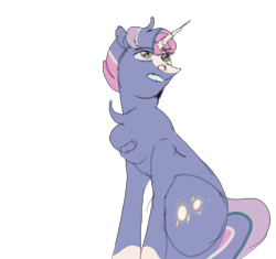 Size: 1594x1496 | Tagged: safe, artist:lanternik, oc, oc only, pony, unicorn, chest fluff, colored hooves, horn, looking up, offspring, parent:starlight glimmer, parent:sunburst, parents:starburst, simple background, solo, transparent background, unicorn oc