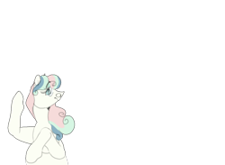Size: 1076x786 | Tagged: safe, artist:lanternik, oc, oc only, earth pony, pony, bust, earth pony oc, looking up, magical lesbian spawn, offspring, parent:bon bon, parent:lyra heartstrings, parents:lyrabon, simple background, smiling, solo, transparent background