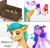 Size: 1200x1154 | Tagged: safe, artist:buvanybu, hitch trailblazer, izzy moonbow, pipp petals, sunny starscout, zipp storm, deer, deer pony, earth pony, original species, pegasus, peryton, pony, reindeer, unicorn, unideer, g5, :3, adorapipp, adorazipp, antlers, behind you, blaze (coat marking), butt, coat markings, colored hooves, cute, deerified, evil, evil smile, evil smirk, facial markings, female, glowing eyes meme, grin, imminent transformation, implied transformation, male, mare, pale belly, plot, potion, reindeerified, royal sisters (g5), run, siblings, simple background, sisters, smiling, species swap, stallion, this will end in transformation, uh oh, white background