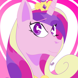 Size: 1500x1500 | Tagged: safe, artist:dsstoner, princess cadance, alicorn, pony, g4, bust, female, heart, mare, portrait, solo