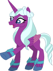 Size: 343x459 | Tagged: safe, alternate version, artist:westrail642fan, opaline arcana, alicorn, crystal pony, pony, rise and fall, g5, spoiler:g5, spoiler:my little pony: make your mark, alternate universe, base used, concave belly, female, reference sheet, simple background, slender, thin, transparent background