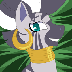 Size: 1500x1500 | Tagged: safe, artist:dsstoner, zecora, pony, zebra, g4, bust, female, mare, portrait, solo