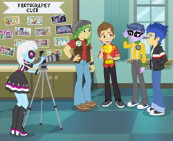 Size: 3600x2934 | Tagged: safe, artist:sapphiregamgee, flash sentry, photo finish, sandalwood, human, equestria girls, g4, my little pony equestria girls: better together, camera, converse, crossover, equestria girls-ified, freddie benson, high res, icarly, shoes