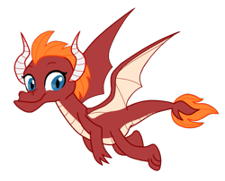 Size: 659x532 | Tagged: safe, artist:discordant creations, oc, oc only, oc:hearth heat the dragon, dragon, flying, secret santa, simple background, solo, transparent background