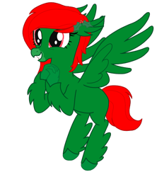 Size: 600x675 | Tagged: safe, artist:discordant creations, oc, oc only, hippogriff, hairclip, hippogriff oc, holly, secret santa, simple background, solo, transparent background