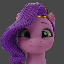 Size: 1920x1920 | Tagged: safe, pipp petals, pegasus, pony, g5, 3d, adorapipp, blender, cute, gray background, simple background