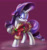 Size: 1916x2048 | Tagged: safe, artist:brdte, rarity, pony, unicorn, g4, christmas, clothes, coat, female, holiday, lidded eyes, mare, purple background, signature, simple background, solo