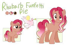 Size: 2853x2000 | Tagged: safe, artist:chailicorice, oc, oc only, oc:rhubarb funfetti, earth pony, pony, base used, color palette, cutie mark, earth pony oc, female, filly, foal, high res, mare, name, offspring, parent:cheese sandwich, parent:pinkie pie, parents:cheesepie, simple background, solo, transparent background