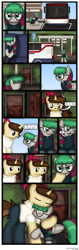 Size: 1080x3424 | Tagged: safe, artist:99999999000, oc, oc only, oc:li anna, oc:mar baolin, pegasus, pony, unicorn, bus, comic, duo, duo female, female, horn, hug, unicorn oc