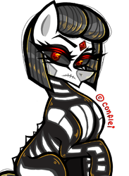 Size: 1170x1600 | Tagged: safe, artist:conflei, oc, oc only, earth pony, pony, clothes, costume, earth pony oc, eyelashes, female, frown, makeup, mare, simple background, skeleton costume, solo, transparent background
