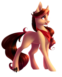 Size: 2191x2736 | Tagged: safe, artist:prettyshinegp, oc, oc only, earth pony, pony, earth pony oc, female, high res, mare, neckerchief, simple background, smiling, solo, transparent background