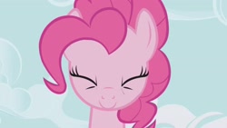 Size: 2560x1440 | Tagged: safe, screencap, pinkie pie, earth pony, pony, g4, the ticket master, cute, eyes closed, female, happy, solo